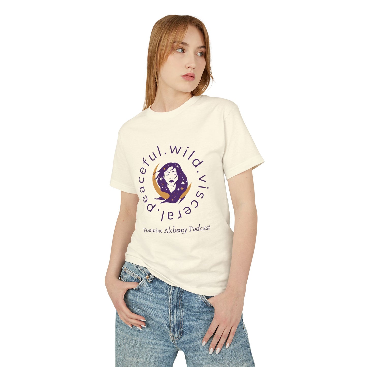 T-Shirt Women's Feminine Alchemy Podcast Peaceful Wild Visceral Tee