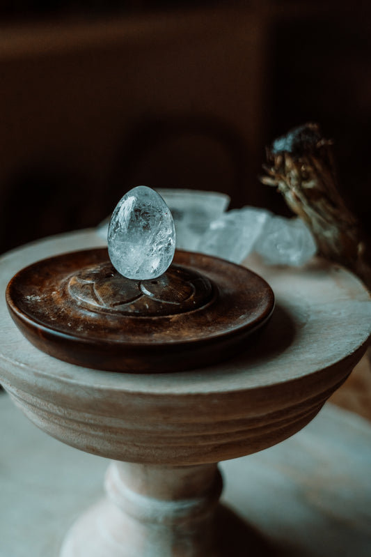Clear Quartz Yoni egg